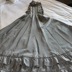 Denise L Vintage Boutique Elegant Checkered Maxi Dress